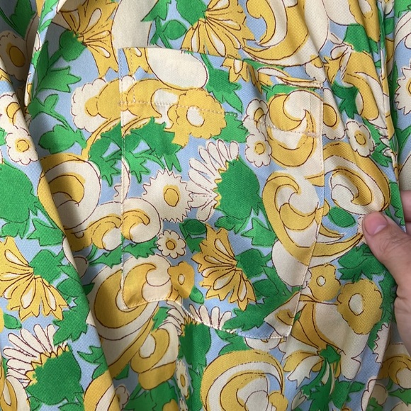 ZARA Dress Retro Inspired Size Medium - Yellow, Green, Blue Mini - Picture 5 of 5